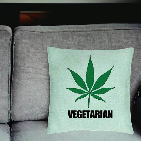 Perna Decorativa, Model Vegetarian, 40x40 cm, Verde Menta, Husa Detasabila, Burduf 18 bsc0221 PhotoRoom 2