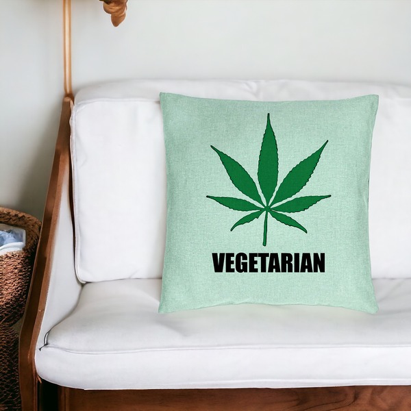 Perna Decorativa, Model Vegetarian, 40x40 cm, Verde Menta, Husa Detasabila, Burduf 20 bsc0221 PhotoRoom 4