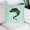Perna Decorativa, Model Lup Dacic, 40x40 cm, Verde Menta, Husa Detasabila, Burduf 24 bsc0222 PhotoRoom 1
