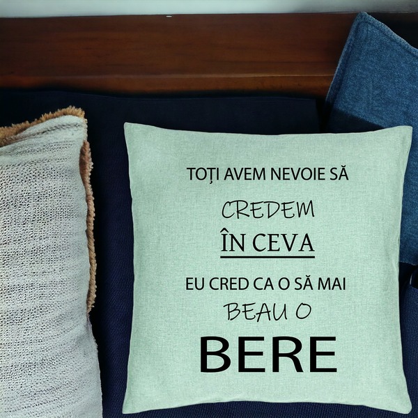 Perna Decorativa, Model Beau o Bere, 40x40 cm, Verde Menta, Husa Detasabila, Burduf 17 bsc0223 PhotoRoom 1