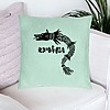 Perna Decorativa, Model Lup Dacic Romania, 40x40 cm, Verde Menta, Husa Detasabila, Burduf 23 bsc0226 PhotoRoom