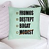 Perna Decorativa, Model Frumos Destept Bogad Modest, 40x40 cm, Verde Menta, Husa Detasabila, Burduf 23 bsc0227 PhotoRoom