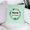 Perna Decorativa, Model Mama Te Iubesc, 40x40 cm, Verde Menta, Husa Detasabila, Burduf 23 bsc0228 PhotoRoom