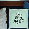 Perna Decorativa, Model Enjoy Every Moment, 40x40 cm, Verde Menta, Husa Detasabila, Burduf 24 bsc0236 PhotoRoom 1