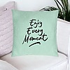 Perna Decorativa, Model Enjoy Every Moment, 40x40 cm, Verde Menta, Husa Detasabila, Burduf 23 bsc0236 PhotoRoom