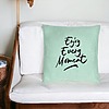 Perna Decorativa, Model Enjoy Every Moment, 40x40 cm, Verde Menta, Husa Detasabila, Burduf 27 bsc0236 PhotoRoom 4