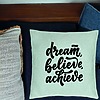 Perna Decorativa, Model Dream Believe Achieve, 40x40 cm, Verde Menta, Husa Detasabila, Burduf 24 bsc0237 PhotoRoom 1