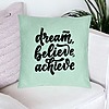 Perna Decorativa, Model Dream Believe Achieve, 40x40 cm, Verde Menta, Husa Detasabila, Burduf 23 bsc0237 PhotoRoom