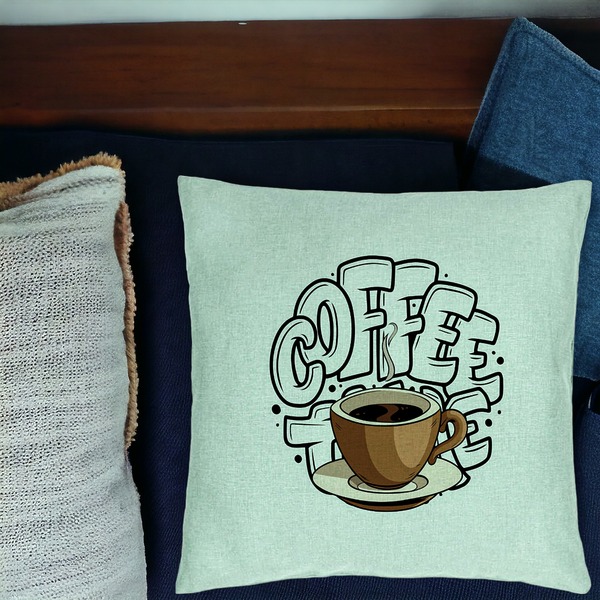 Perna Decorativa, Model Coffe Lover, 40x40 cm, Verde Menta, Husa Detasabila, Burduf 17 bsc0238 PhotoRoom 1