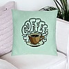 Perna Decorativa, Model Coffe Lover, 40x40 cm, Verde Menta, Husa Detasabila, Burduf 23 bsc0238 PhotoRoom