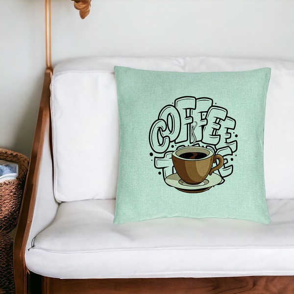 Perna Decorativa, Model Coffe Lover, 40x40 cm, Verde Menta, Husa Detasabila, Burduf 20 bsc0238 PhotoRoom 4