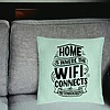 Perna Decorativa, Model Home is Where WIFI Connects Automatically, 40x40 cm, Verde Menta, Husa Detasabila, Burduf 25 bsc0241 PhotoRoom 2