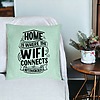 Perna Decorativa, Model Home is Where WIFI Connects Automatically, 40x40 cm, Verde Menta, Husa Detasabila, Burduf 26 bsc0241 PhotoRoom 3