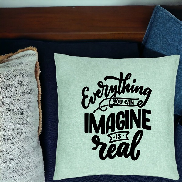 Perna Decorativa, Model Everything You can Imagine is Real, 40x40 cm, Verde Menta, Husa Detasabila, Burduf 17 bsc0242 PhotoRoom 1