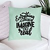 Perna Decorativa, Model Everything You can Imagine is Real, 40x40 cm, Verde Menta, Husa Detasabila, Burduf 23 bsc0242 PhotoRoom
