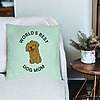 Perna Decorativa, Model World's Best Dog Mom, 40x40 cm, Verde Menta, Husa Detasabila, Burduf 25 bsc0244 PhotoRoom 2