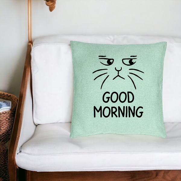 Perna Decorativa, Model Good Morning, 40x40 cm, Verde Menta, Husa Detasabila, Burduf 20 bsc0246 PhotoRoom 4