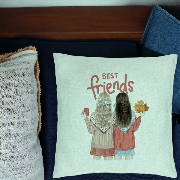 Perna Decorativa, Model Best Friends, 40x40 cm, Verde Menta, Husa Detasabila, Burduf 17 bsc0248 PhotoRoom 1