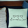 Perna Decorativa, Model All we need is Love, 40x40 cm, Verde Menta, Husa Detasabila, Burduf 24 bsc0255 PhotoRoom 1
