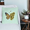 Perna Decorativa, Model SunFlower Butterfly, 40x40 cm, Verde Menta, Husa Detasabila, Burduf 25 bsc0257 PhotoRoom 2