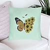 Perna Decorativa, Model SunFlower Butterfly, 40x40 cm, Verde Menta, Husa Detasabila, Burduf 27 bsc0257 PhotoRoom 4