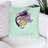 Perna Decorativa, Model Zodia Scorpion, 40x40 cm, Verde Menta, Husa Detasabila, Burduf 23 bsc0266 PhotoRoom