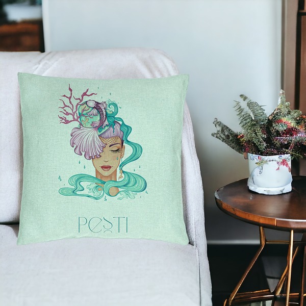 Perna Decorativa, Model Zodia Pesti, 40x40 cm, Verde Menta, Husa Detasabila, Burduf 19 bsc0270 PhotoRoom 3