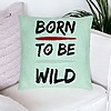 Perna Decorativa, Model Born to Be Wild, 40x40 cm, Verde Menta, Husa Detasabila, Burduf 23 bsc0271 PhotoRoom