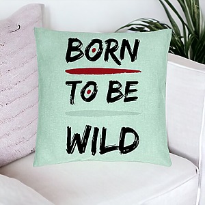 Alternative view of Perna Decorativa, Model Born to Be Wild, 40x40 cm, Verde Menta, Husa Detasabila, Burduf