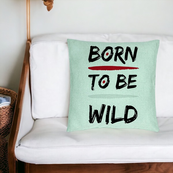 Perna Decorativa, Model Born to Be Wild, 40x40 cm, Verde Menta, Husa Detasabila, Burduf 20 bsc0271 PhotoRoom 4