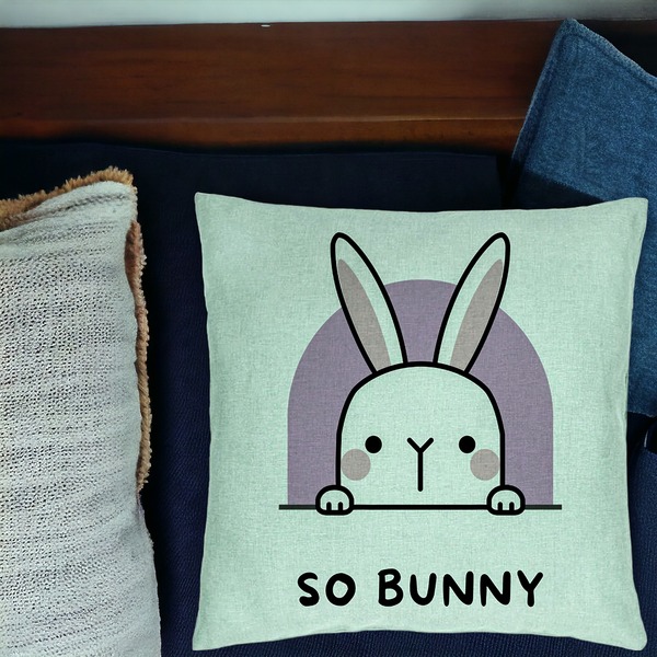 Perna Decorativa, Model So Bunny, 40x40 cm, Verde Menta, Husa Detasabila, Burduf 17 bsc0275 PhotoRoom 1