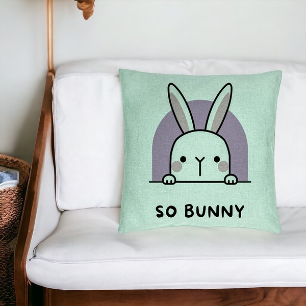 Perna Decorativa, Model So Bunny, 40x40 cm, Verde Menta, Husa Detasabila, Burduf 20 bsc0275 PhotoRoom 4