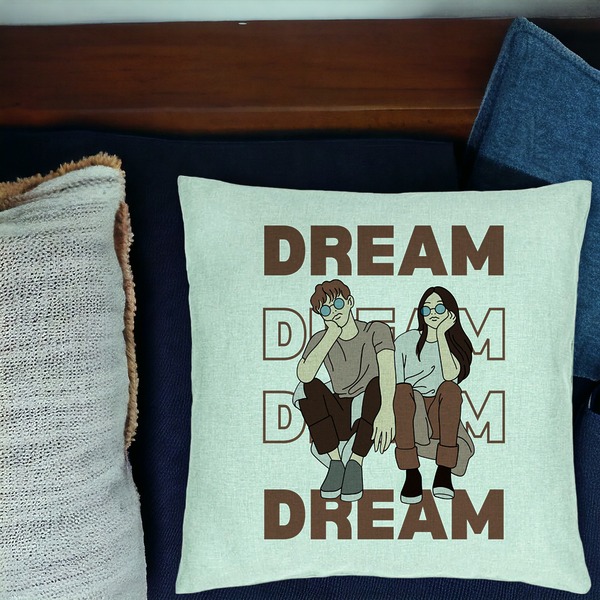 Perna Decorativa, Model Dream Friends, 40x40 cm, Verde Menta, Husa Detasabila, Burduf 17 bsc0278 PhotoRoom 1