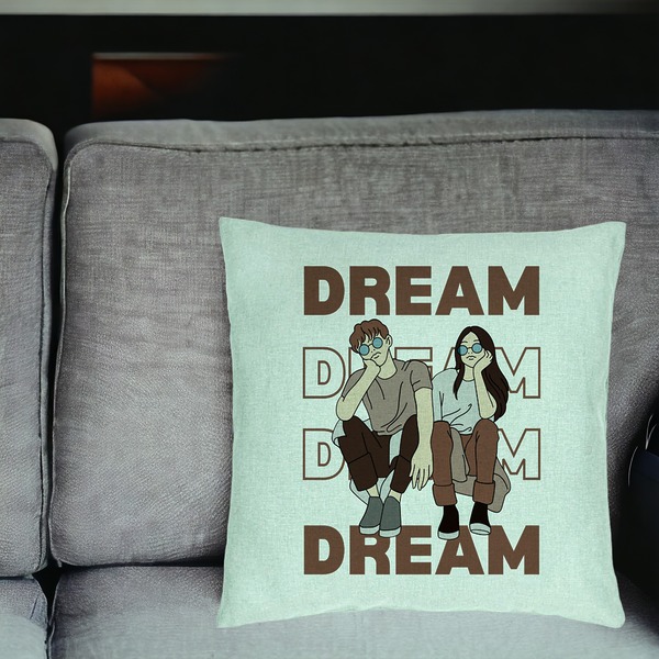 Perna Decorativa, Model Dream Friends, 40x40 cm, Verde Menta, Husa Detasabila, Burduf 18 bsc0278 PhotoRoom 2