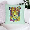 Perna Decorativa, Model Colorful Lion, 40x40 cm, Verde Menta, Husa Detasabila, Burduf 26 bsc0279 PhotoRoom 3