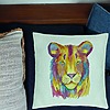 Perna Decorativa, Model Colorful Lion, 40x40 cm, Verde Menta, Husa Detasabila, Burduf 27 bsc0279 PhotoRoom 4