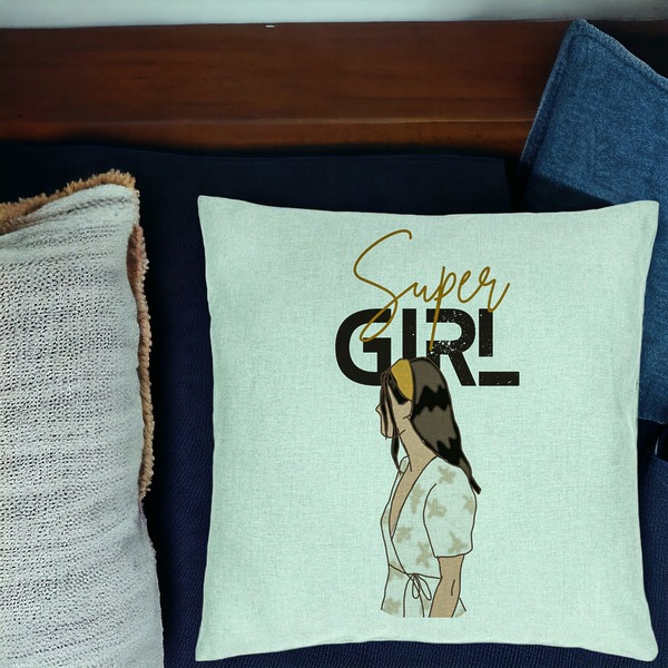 Perna Decorativa, Model Super Girl, 40x40 cm, Verde Menta, Husa Detasabila, Burduf 17 bsc0284 PhotoRoom 1