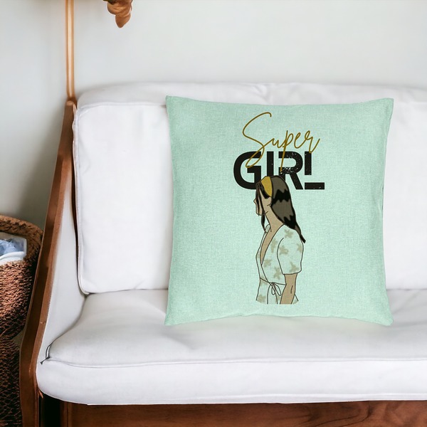 Perna Decorativa, Model Super Girl, 40x40 cm, Verde Menta, Husa Detasabila, Burduf 20 bsc0284 PhotoRoom 4