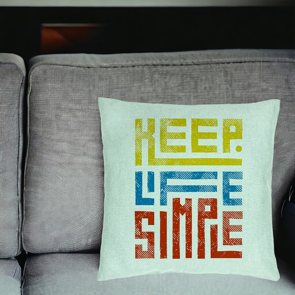 Perna Decorativa, Model Keep Life Simple, 40x40 cm, Verde Menta, Husa Detasabila, Burduf 18 bsc0287 PhotoRoom 2
