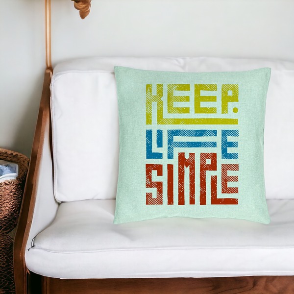 Perna Decorativa, Model Keep Life Simple, 40x40 cm, Verde Menta, Husa Detasabila, Burduf 20 bsc0287 PhotoRoom 4
