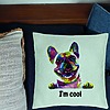 Perna Decorativa, Model I'm cool Colorful, 40x40 cm, Verde Menta, Husa Detasabila, Burduf 24 bsc0289 PhotoRoom 1