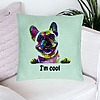 Perna Decorativa, Model I'm cool Colorful, 40x40 cm, Verde Menta, Husa Detasabila, Burduf 23 bsc0289 PhotoRoom