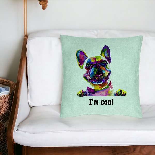 Perna Decorativa, Model I'm cool Colorful, 40x40 cm, Verde Menta, Husa Detasabila, Burduf 20 bsc0289 PhotoRoom 4