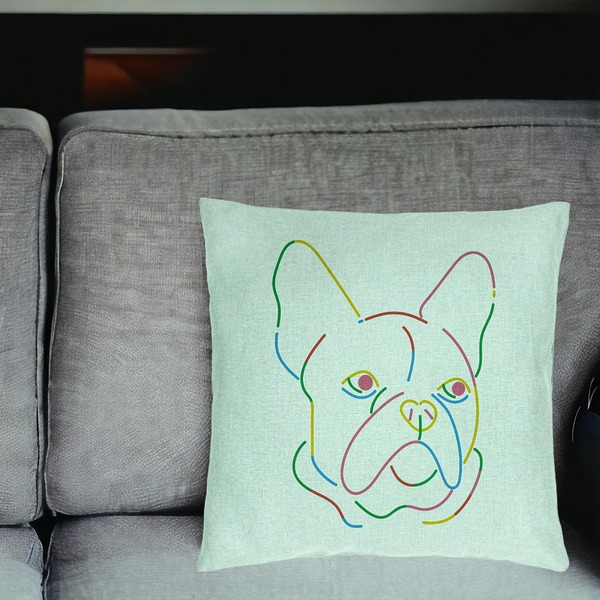 Perna Decorativa, Model Doggo MultiColor, 40x40 cm, Verde Menta, Husa Detasabila, Burduf 18 bsc0290 PhotoRoom 2