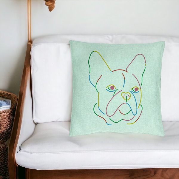 Perna Decorativa, Model Doggo MultiColor, 40x40 cm, Verde Menta, Husa Detasabila, Burduf 20 bsc0290 PhotoRoom 4