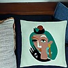 Perna Decorativa, Model Picasso style, 40x40 cm, Verde Menta, Husa Detasabila, Burduf 24 bsc0292 PhotoRoom 1