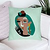Perna Decorativa, Model Picasso style, 40x40 cm, Verde Menta, Husa Detasabila, Burduf 23 bsc0292 PhotoRoom