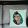 Perna Decorativa, Model Picasso style, 40x40 cm, Verde Menta, Husa Detasabila, Burduf 25 bsc0292 PhotoRoom 2