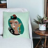 Perna Decorativa, Model Picasso style, 40x40 cm, Verde Menta, Husa Detasabila, Burduf 26 bsc0292 PhotoRoom 3