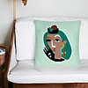 Perna Decorativa, Model Picasso style, 40x40 cm, Verde Menta, Husa Detasabila, Burduf 27 bsc0292 PhotoRoom 4